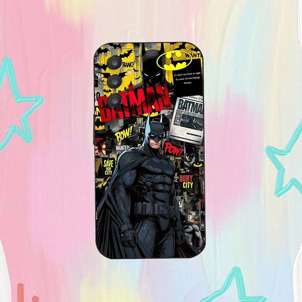 Movie-B-Batman-S Classic Black Silicone Phone Case For Samsung S24, S25, 22, 30, Note20, Lite, Ultra, 5G, Plus, FE