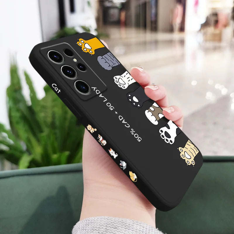 Cat Litter Phone Case For Samsung Galaxy S26 Plus Ultra Silicone Cover