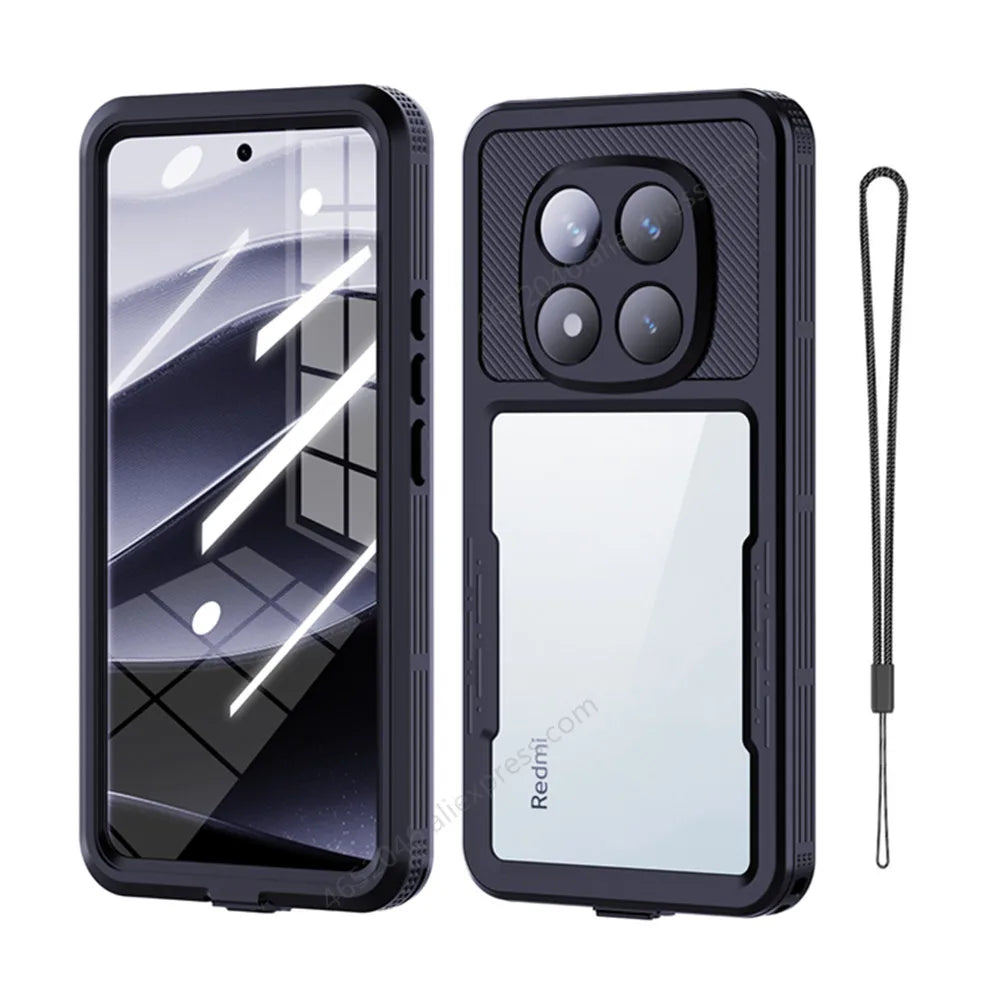 ShellBox IP68 Waterproof Phone case for Xiaomi Redmi Note 14 Pro Note 13 Pro Note 15pro Full Body Shockproof Dustproof Protector