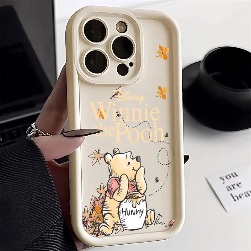 Autumn Winnie The Pooh Leaves Case For Apple iPhone 17E 15 16 14 13 12 11 17 Pro Max 17 Air 16 Plus 16E Phone Protective Cover