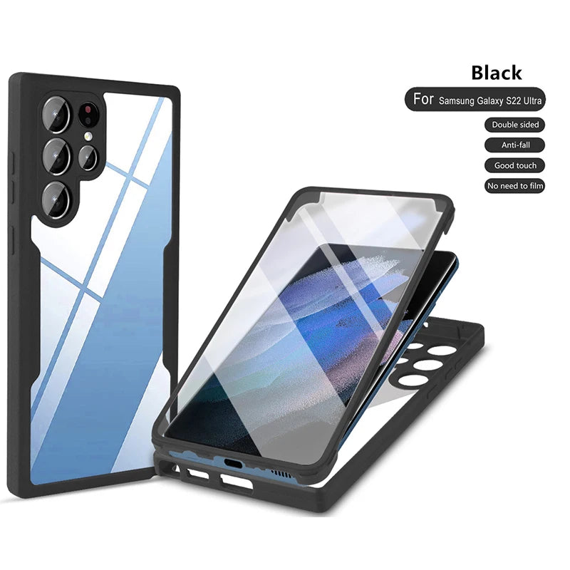 360 Full Cover For Samsung Galaxy A71 A51 4G A21S A20 A30 A10S Shockproof Screen Protector Case For Samsung A12 A22 A52 A72 A02S