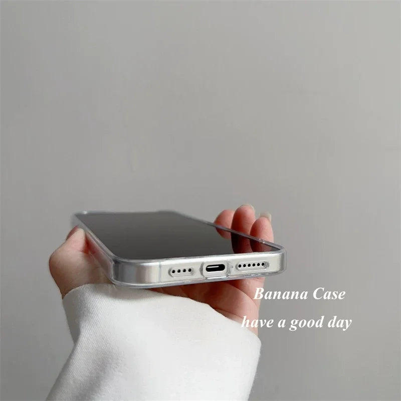 Ins Light Blue White Wave Dot Label Advanced Fresh For Magsafe Phone Case For iPhone 11 12 13 14 15 16 E 17 Pro Max Plus Cover