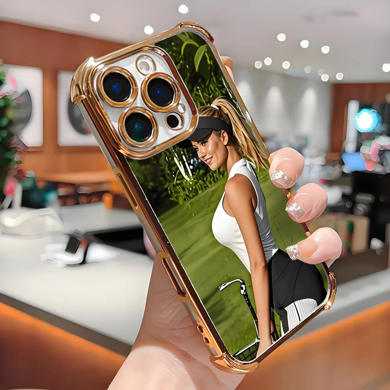 Custom Photo Electroplated Phone Case For iPhone 17 16 15 14 13 12 11 Pro Max Plus Air 16e 17e Shockproof Clear TPU Back Cover