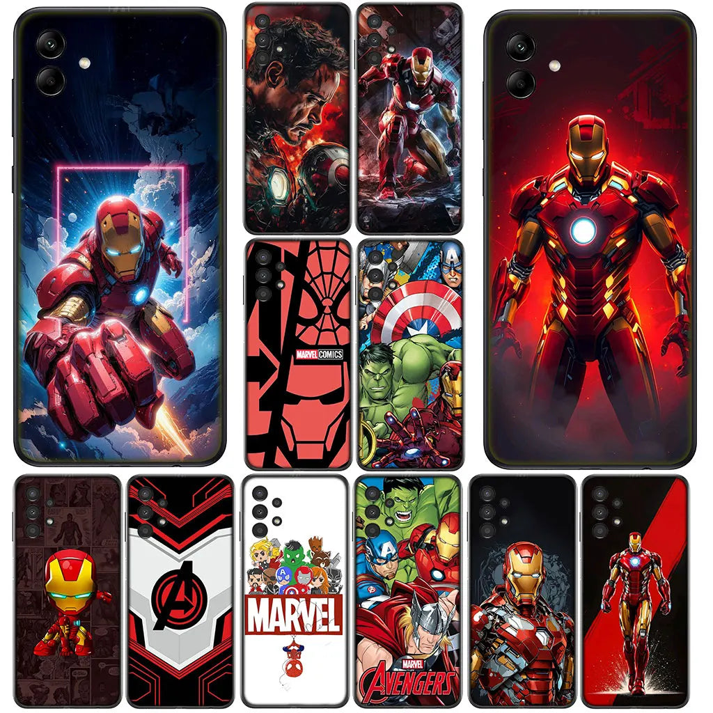 Marvel Hero Iron Man Casing Phone Cover for Samsung Galaxy S25 S24 S23 Fe Ultra Plus S7 Edge A05 A06 A16 A55 A15 A35 Case