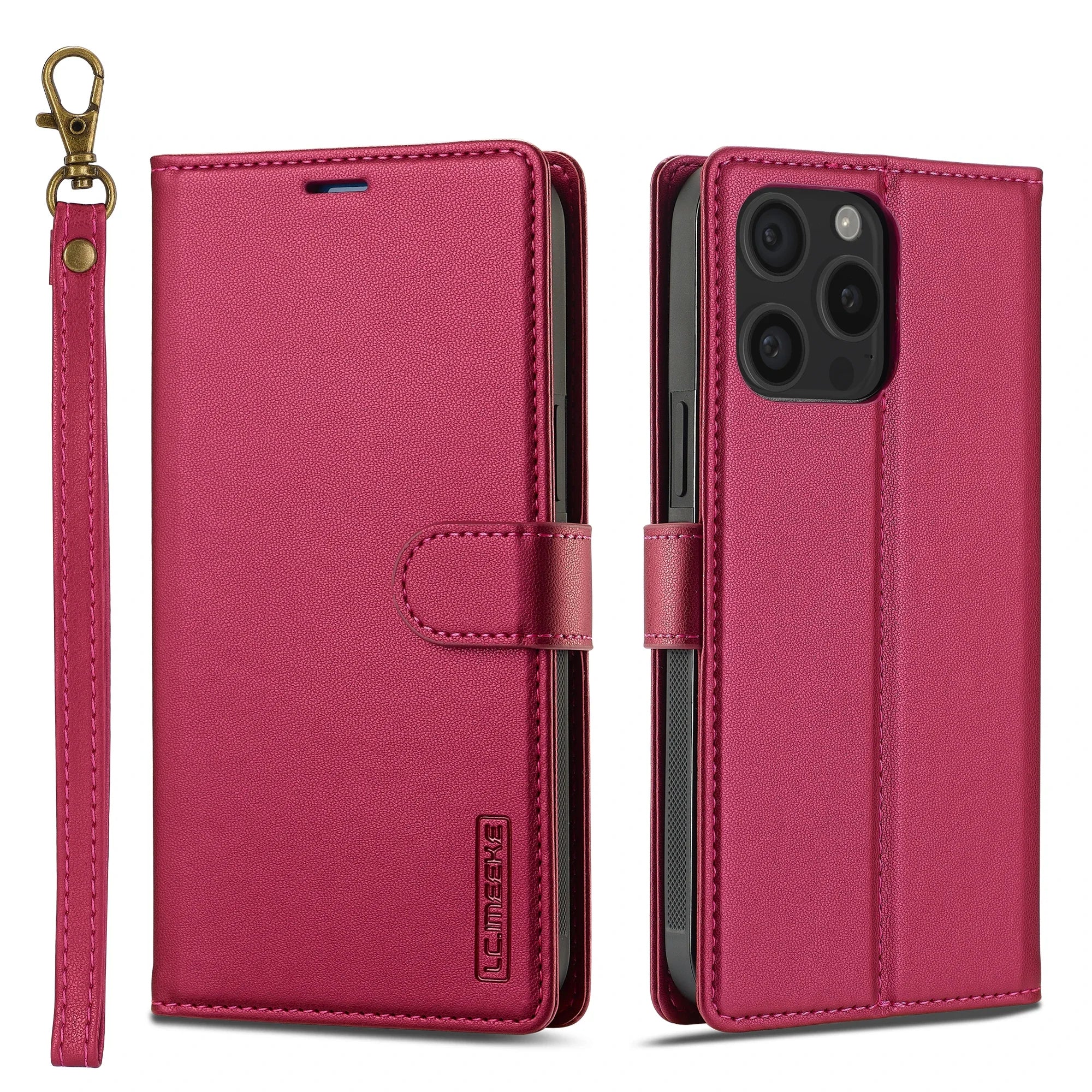 2 in 1 Removable Flip Leather Case For iPhone 17 Air 16 Pro Max 15 14 13 12 11 Pro XS Max XR 7 8 Plus SE Magnetic Wallet Cover