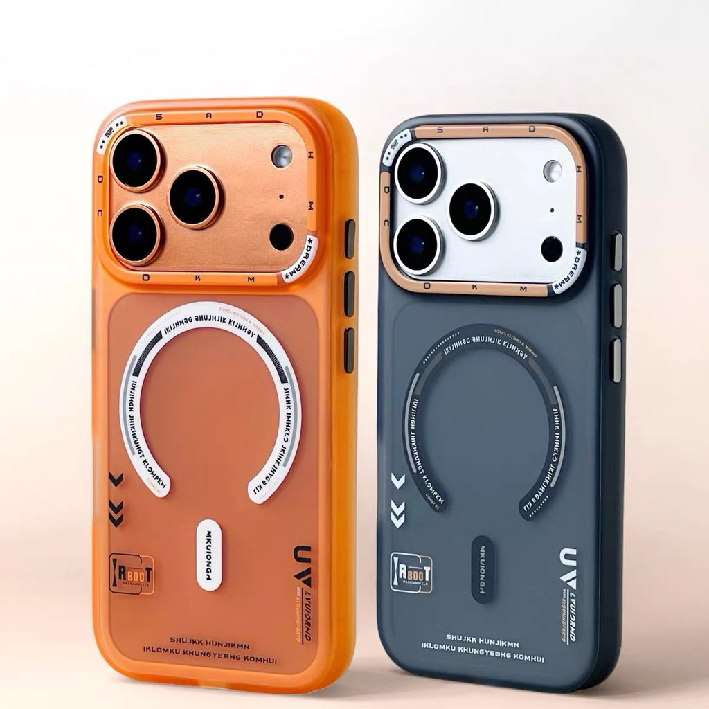 Matte Magnetic Phone Case For iPhone 17 17Pro 17 Pro Max For Magsafe Wireless Charge Frosted Metal Lens Frame Buttons Back Cover