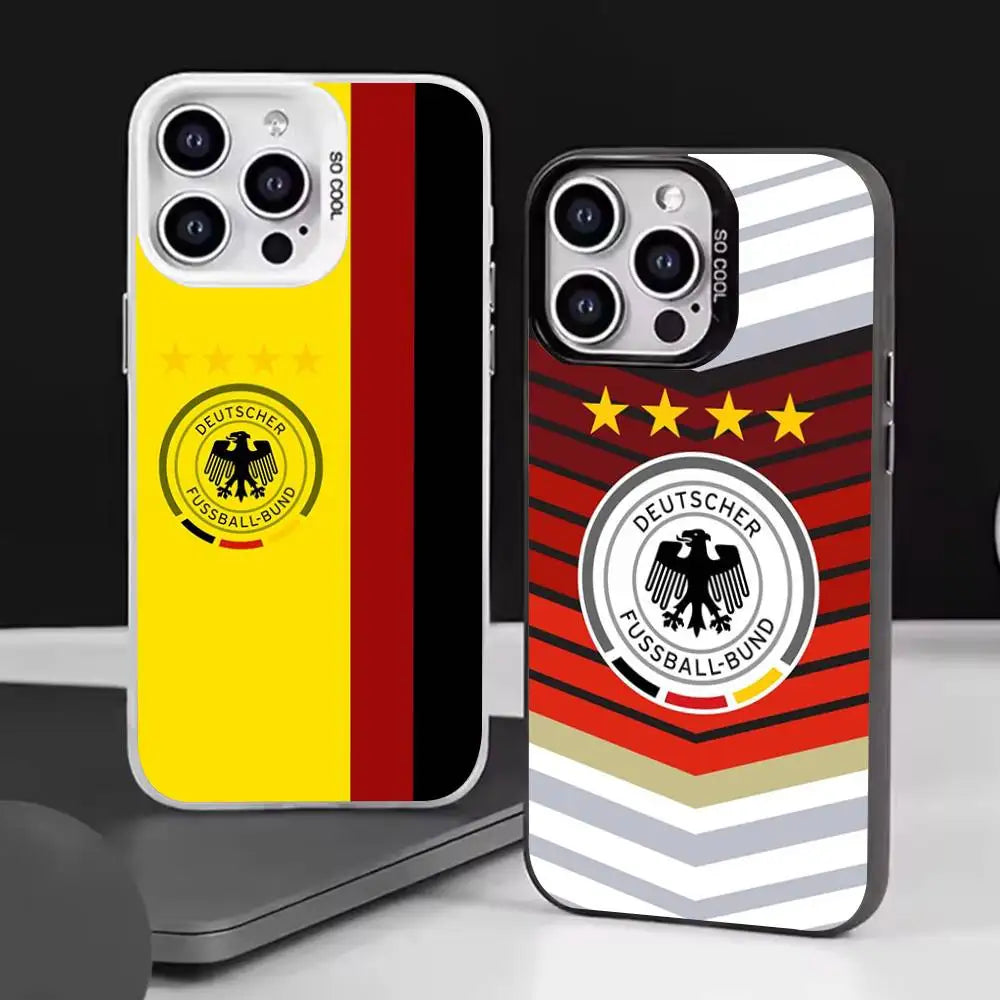 German Flag Phone Case For IPhone 17 16 15 14 13 12 11 Pro Max Plus Color Shockproof Back Silver Cover