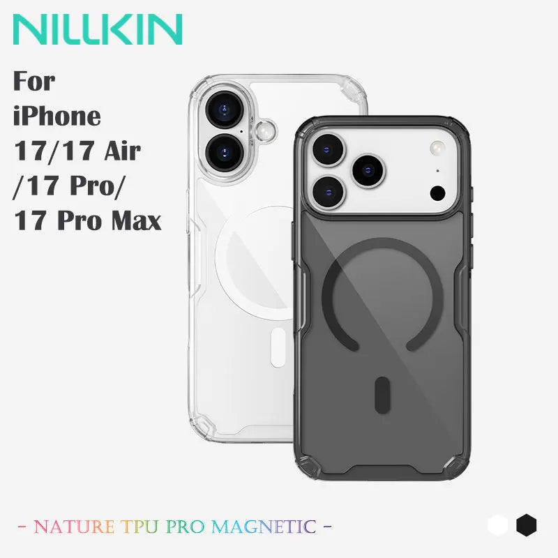 NILLKIN Nature TPU Case For iPhone 17/17 Pro/17 Pro Max/17 Air, Magnetic Fast Charging, Shockproof Bumpers, Original Fit Design