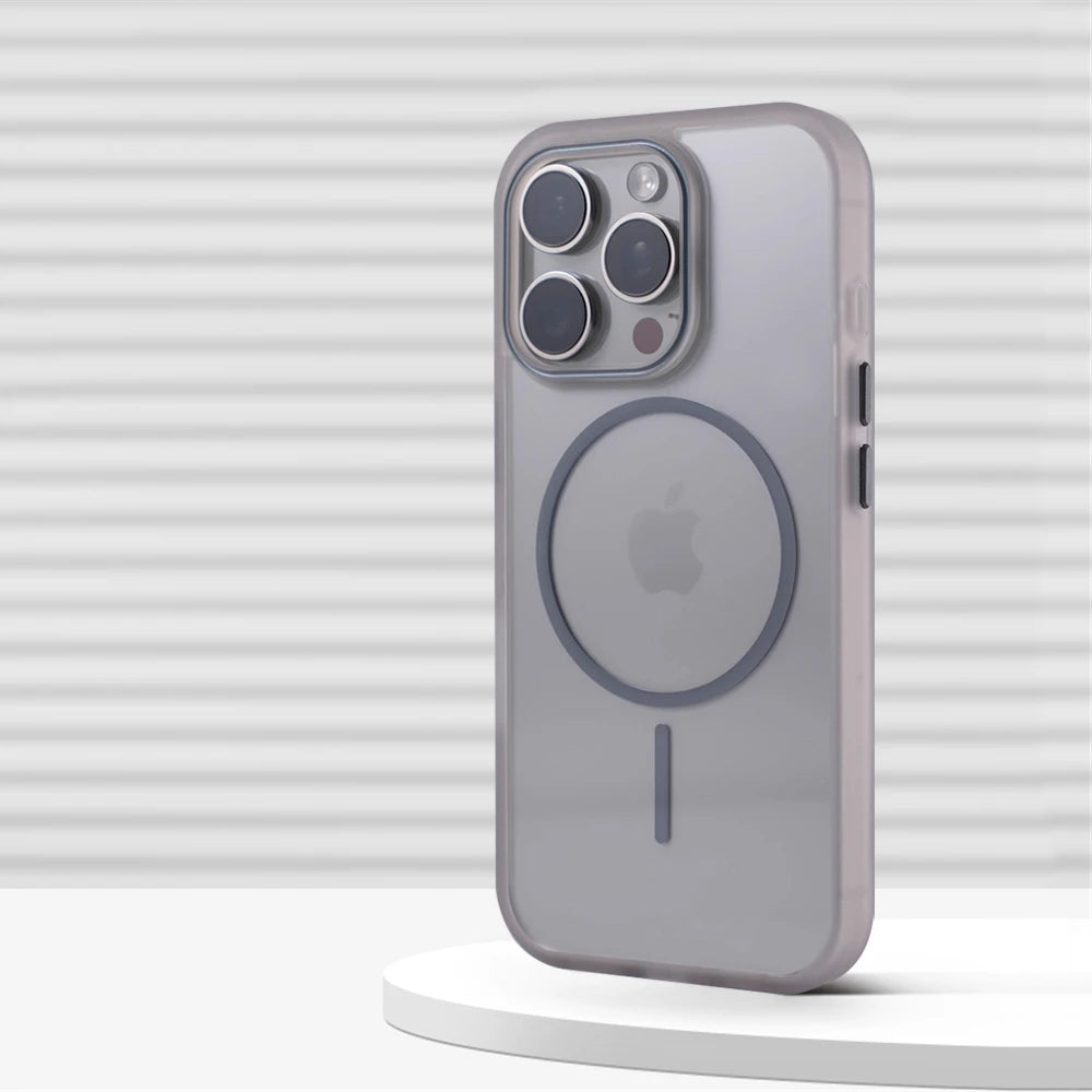 Transparent Shockproof For Magsafe Bumper Case for iPhone 17 Air 16 Pro Max 15 14 13 12 Magnetic Wireless Charging Clear Cover