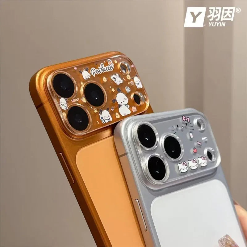 Sanrio Cartoon Hello Kitty Kuromi Pochacco Camera Protector Lens Film For IPhone 15 16 17 14 Pro Max Plus HD Protective Cover