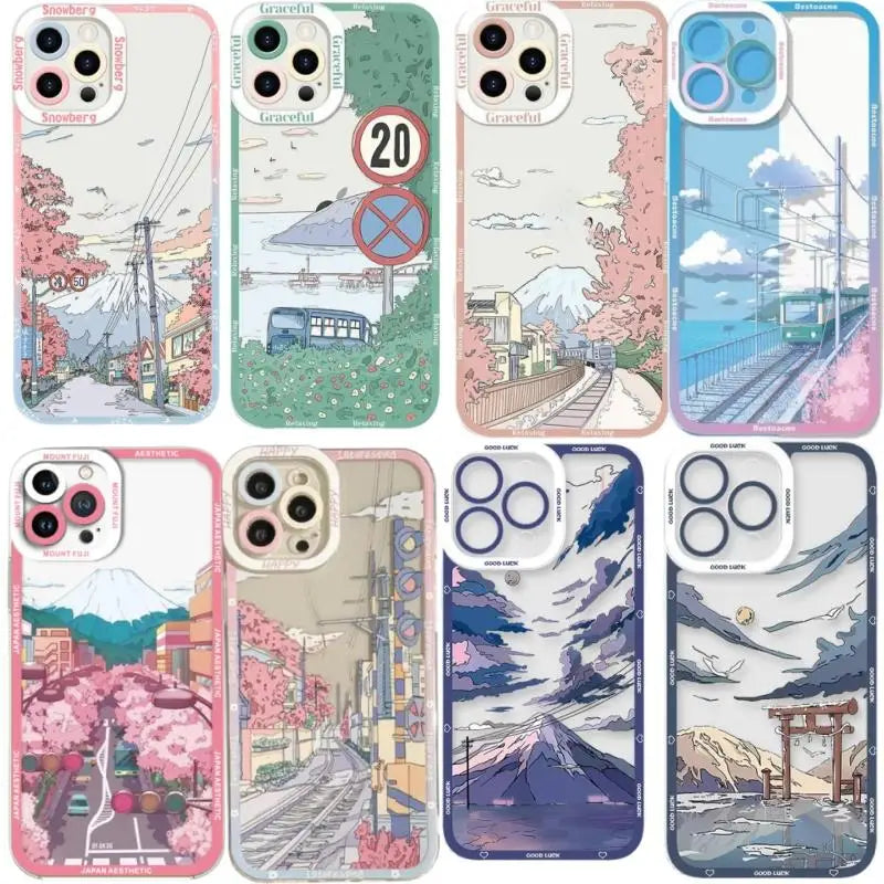 Cute Anime Scenery Phone Case for Samusng Galaxy A56 A36 A26 A16 A55 A54 A35 A23 A34 S25 S24 Ultra S23 Plus S20 FE A52 A53 Cover