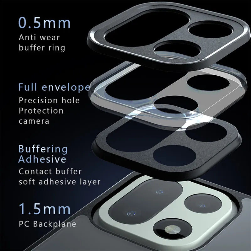 For OnePlus 15 Case OnePlus 15 5G Cover Bumper Luxury Matte PC + Silicone Shockproof TPU Protective Phone Cover For OnePlus 15