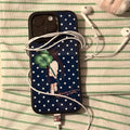 Japanese White Star Creative Four Leaf Clover Girl Phone Case For iPhone 17 16 15 14 13 12 11 Pro XR XS X Max 7 8 Plus Y2K Cover