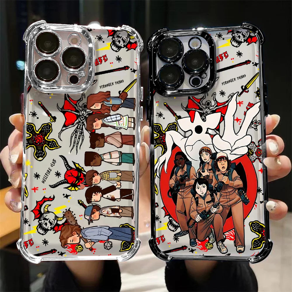 Luxury S-Stranger things Phone Case For iPhone 17 16e 16 15 14 13 12 11 Pro Max X XR XSMax 7 8 Mini Air Plus Anti-Fall Airabag