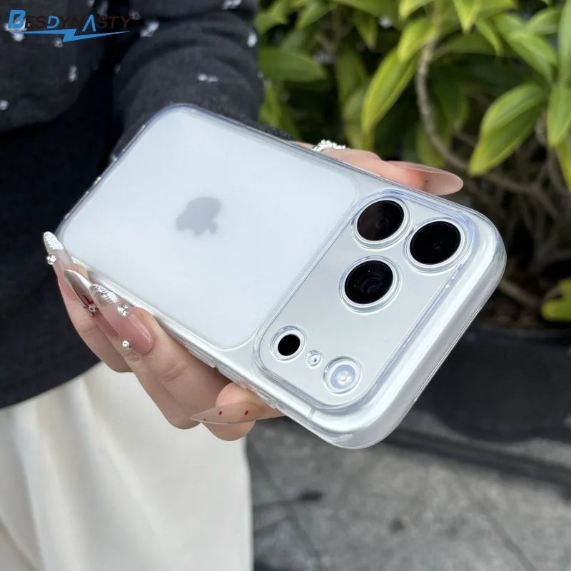 Original Soft Silicone TPU Thin Case for iPhone 17 16 15 14 13 12 11 Pro Max Transparent Matte Back Shockproof Official Cover