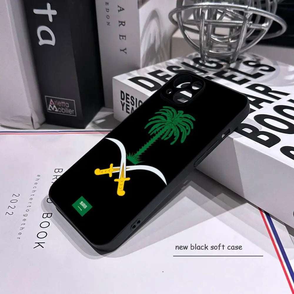 Kingdom Of Saudi Arabia Flag Phone Case for iPhone 16 15 14 13 12 11 Pro Max Mini X XR XSMax 8 7 6 6S Plus Soft Silicone Cover