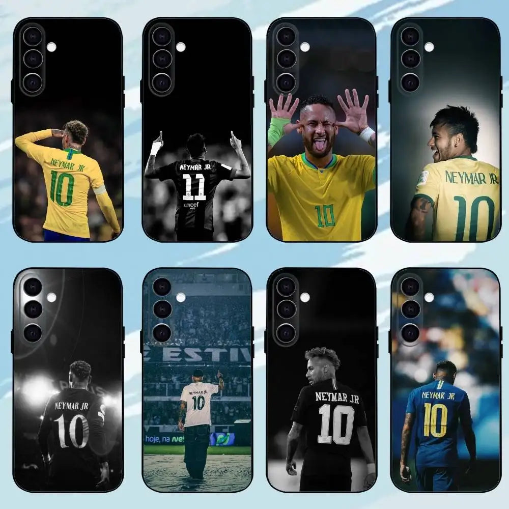 Football For N-NeYmAR-R 10   Black Shell Phone Case For Samsung Galaxy A73,A72,A71,A70,A53,A52,A51,Others Soft Black Shell