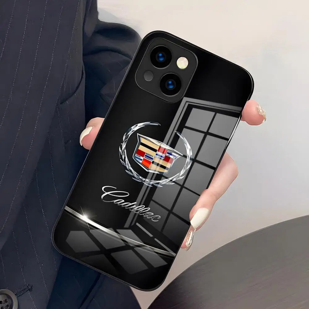 C-Cadillaces Cars Phone Case For IPhone 17 Pro Max 15 Pro 16 14 Plus 12 13 Mini 11 Pro Shockproof Glass Cover
