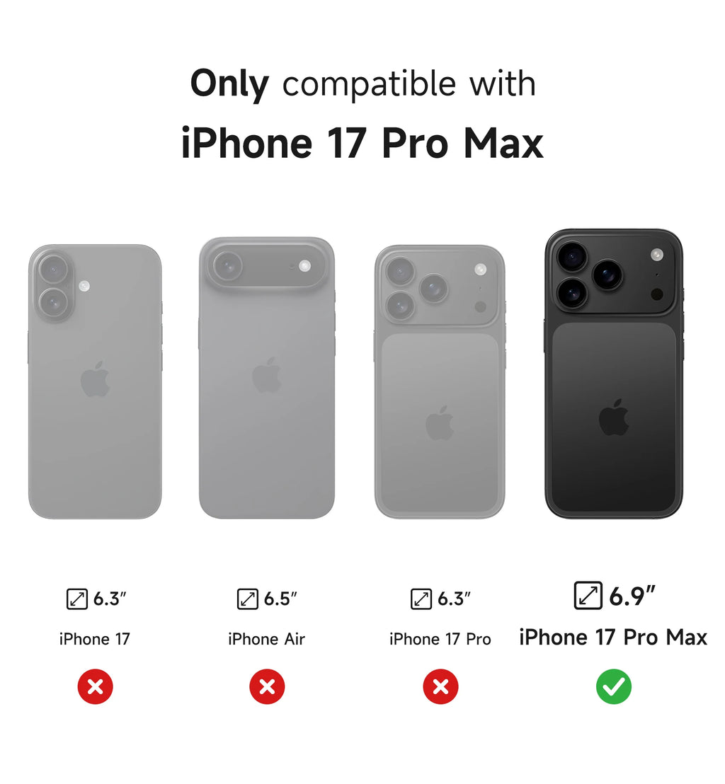 For iphone 17 pro max case with Camera Cover & Adjustable Kickstand Compatible With MagSafe Shockproof Magnetic Protective Cover