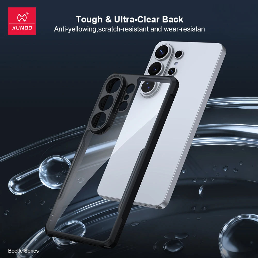 Xundd For Samsung Galaxy S26 Ultra / S26 Plus S26 Case ,Transparent TPU & Acrylic Back with Airbag Anti-Drop & Camera Protection