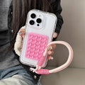 Suction Cup Airbag With Lanyard Phone Case For iPhone 17 16 15 14 13 12 11 Pro Max XR X XS 7 8 Plus Mini Clear Shockproof Cover