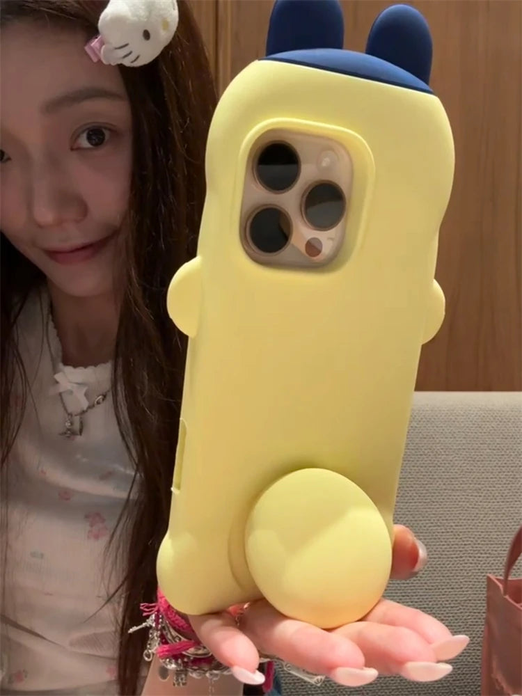 Virtual Pet Tamagotchi 3D Anti Fall Shockproof Case for iPhone 17 16 15 14 13 Pro Max Dustproof Liquid Silicone Edge Soft Cover