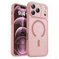 Luxury Armor Shockproof Phone Case For iPhone 17 Air 16 15 14 13 12 11 Pro Max Plus For Magsafe Matte Transparent Magnetic Cover