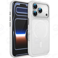 For Magsafe Skin Feel Transparent Phone Case For iPhone 17 16 15 Plus 14 13 12 Pro Max Air Metal Buttons Siliconen Bumper Cover