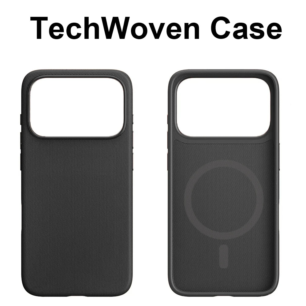 Luxury Tech Woven Magnetic Adsorption Phone Case for Iphone 17 16 15 14 13 Pro Max TechWoven for Magsafe Wireless Charge Cover