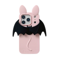Cartoon Bat Cute Cat Ears Silicone Soft Case for IPhone 17 16 15 14 13 Pro Max 17Pro IPhone17 i17 ProMax Phone Cover Accessories