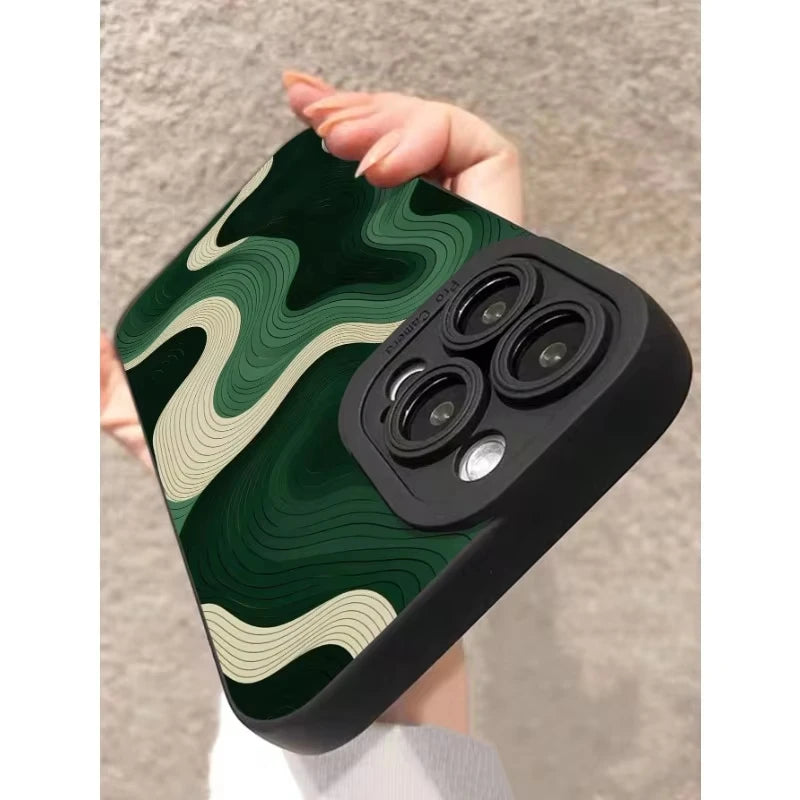 Abstract Painted Pattern Phone Case For iPhone 17 16 Pro Max 15 14 Plus 11 12 Mini 13 Pro Max X XR XS Max 17 Air Soft Cover