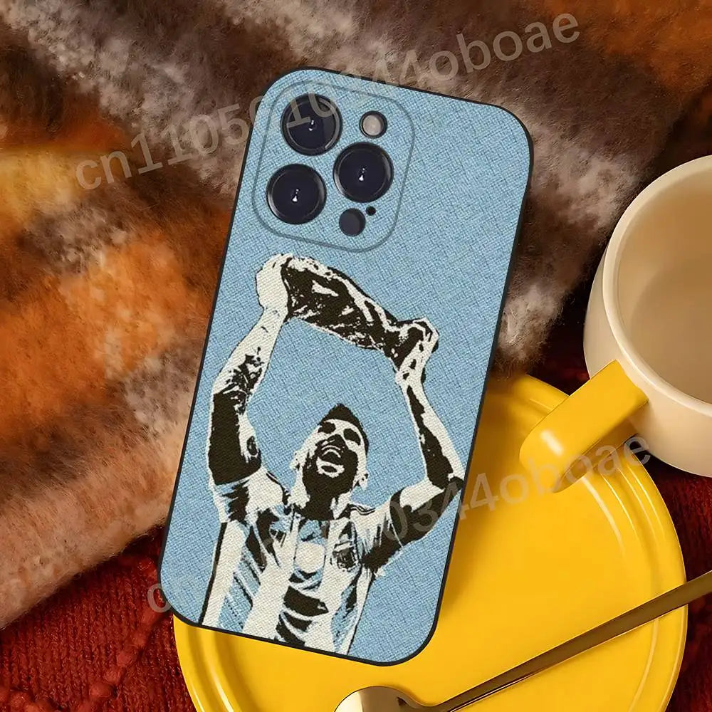 2026 WC ARG A-Argentina Phone Case For iPhone 17,16,15,14,13,12,11,Pro,Max,Plus Soft Black Cover