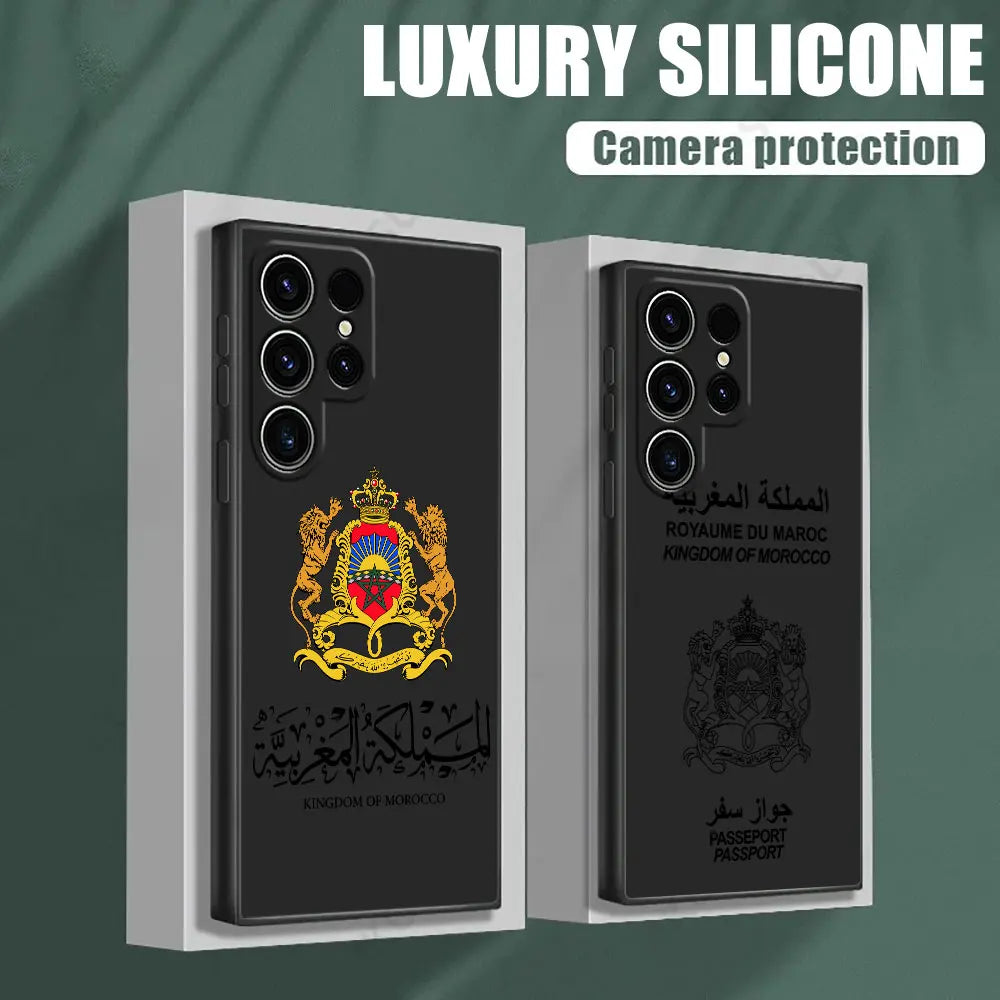 Morocco Flag Passport Coat Phone Case For Samsung Galaxy S26 Ultra Cases S25 FE S24 S23 S21 Ultra S20 S24 FE S22 S26 Plus Cover