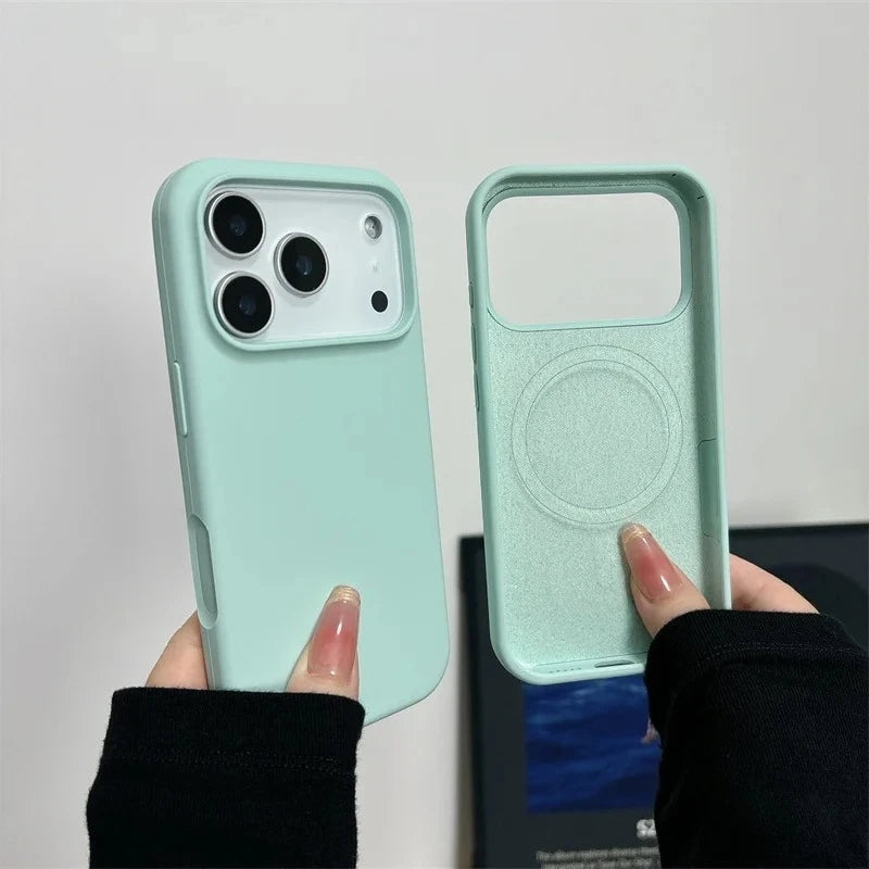 2026 New Magnetic Liquid Silicone Phone Case For iPhone 17 Air 16 15 14 13 Pro Max Plus for Magsafe Shockproof Protective Cover