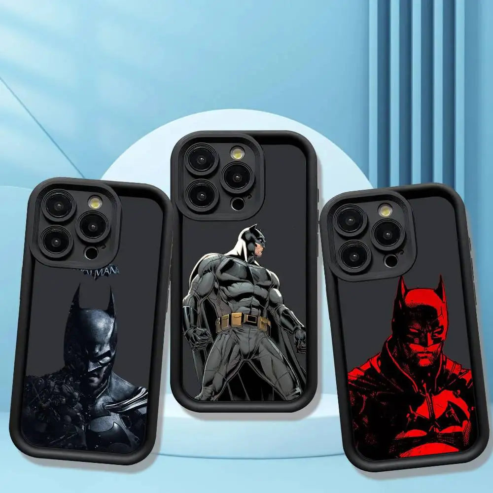 Cool B-Bat-mans For iPhone 17 Pro Max 16 15 14 13 12 11 Plus Black Soft Phone Cover