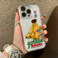Cartoon Smiley Banana Fruit Sticker Phone Case For Samsung Galaxy S26 S23 S24 S25 Ultra S22 S21 S20 Plus FE A50 A52 Cover