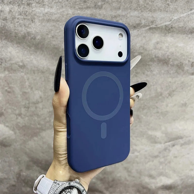 Luxury Official Original Silicone For Magsafe Magnetic Phone Case For iPhone 17 16 15 14 13 Pro Max Liquid Shockproof Soft Cover