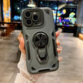 Luxury Rugged Car Ring Stand Phone Case For IPhone 17 Pro Max Air 16 15 14Plus 13 12 11 Anti-fall Armor Hard Protect Cover Funda