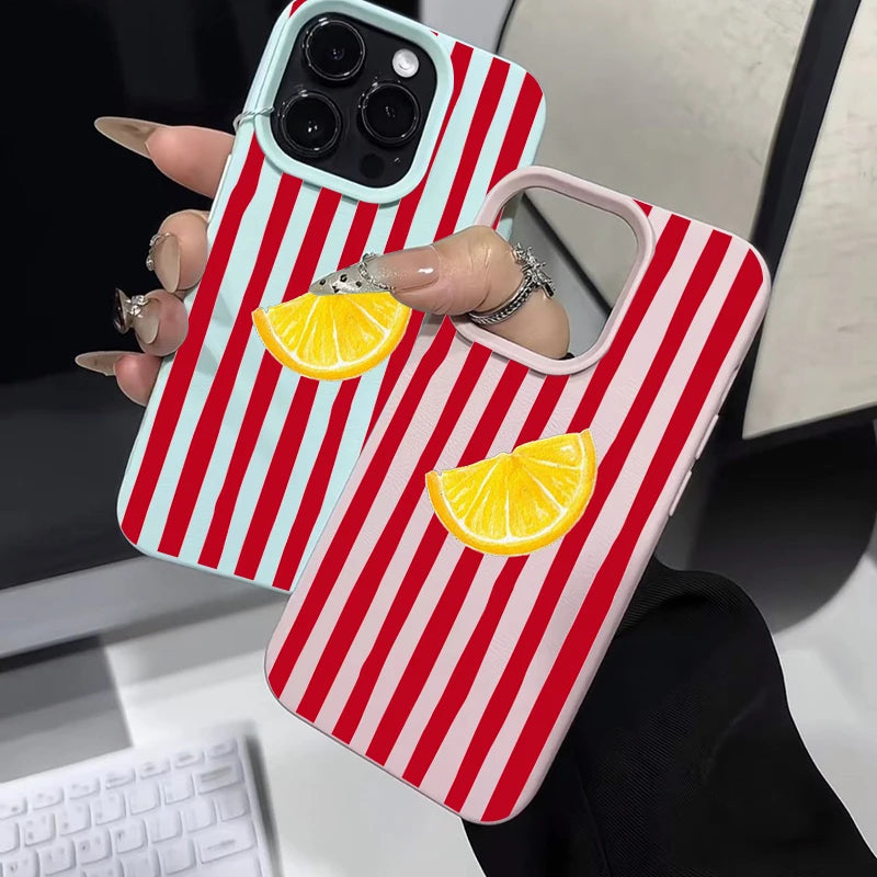 Fashion Lemon Pattern TPU Silicone Phone Case For iPhone 17 Pro 16 15 14 17 13 11 Pro Max 11 13 12 Plus XR Shockproof Soft Cover