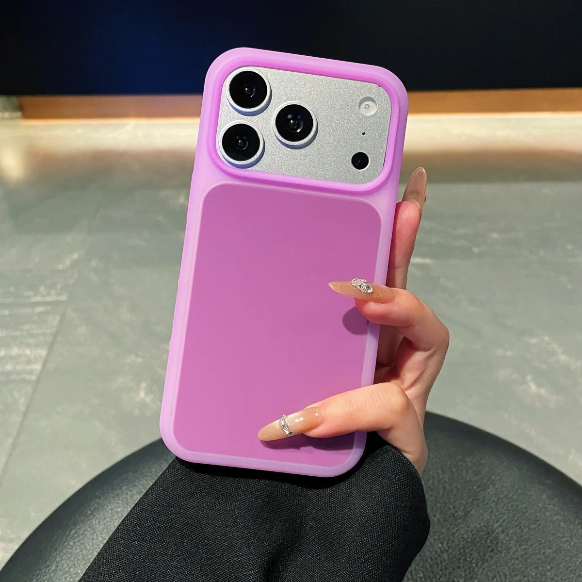 2in1 Cute Jelly Silicone Shockproof Phone Case For Apple iPhone 17 16 15 Pro Max Solid Color Ice Mist Non-Slip Shockproof Cover