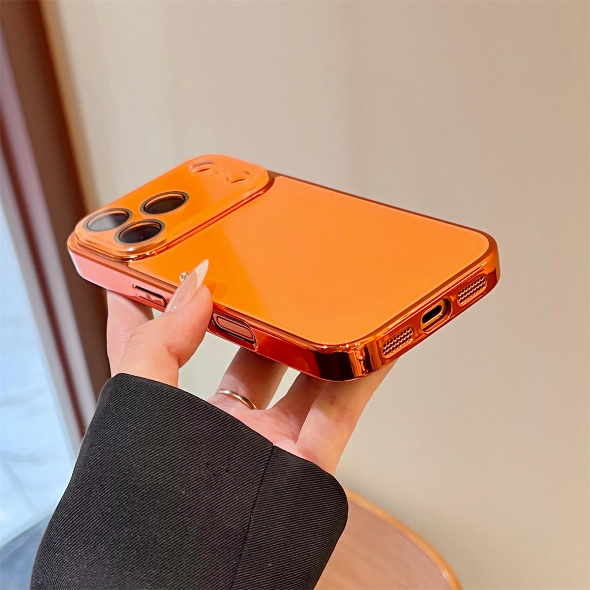 Luxury Tempered Glass Phone Case For iPhone 17 16 15 14 13 12 11 Pro Max Plus Crystal Lens Protection Plating Bumper Hard Cover