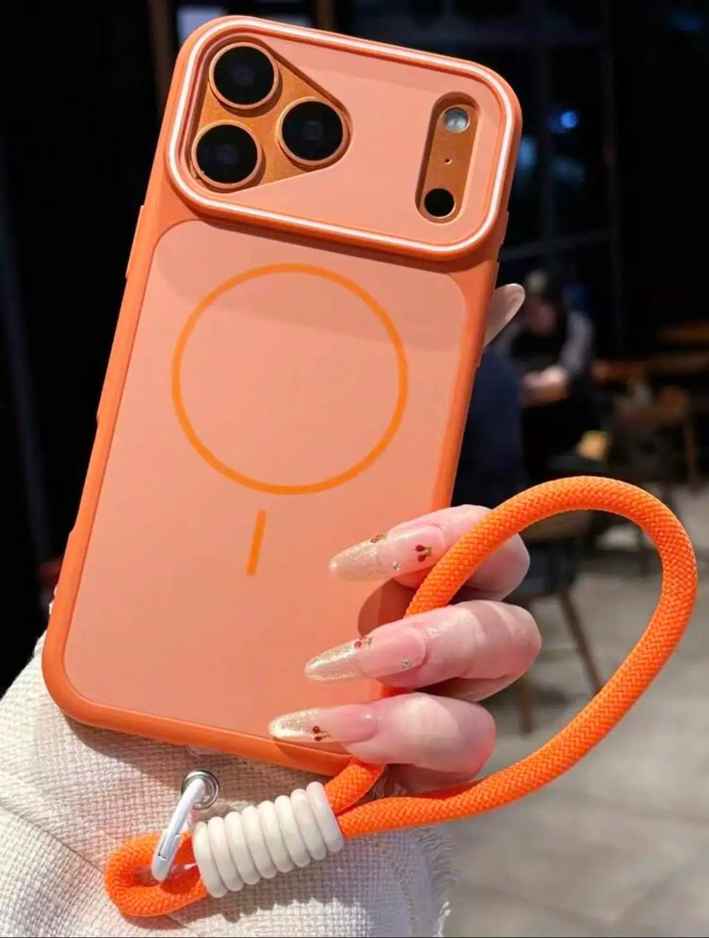 Magnetic Skin Feel Phone Wrist Strap Case Suitable for iPhone 11 12 Pro 13 14 15 Plus 16 17 Pro Max Fashionable Protective Cover