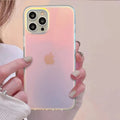 Luxury Laser Gradient Matte Phone Case For iPhone 17 Air 16 Pro Max 15 14 13 12 11 Plus Fashion Rainbow Soft Shockproof Cover