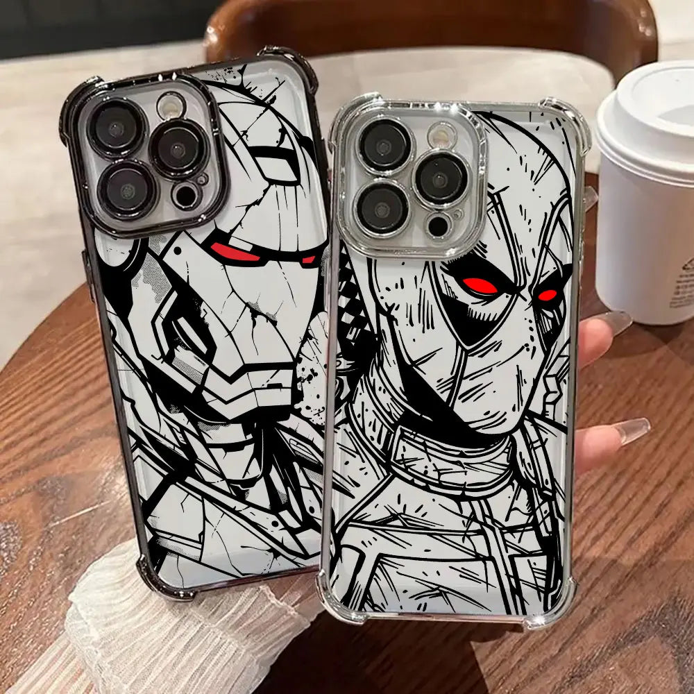 Marvel Art Ironman Phone Case For Xiaomi Poco X8 Pro Max Cases X5 X6 X7 F4 F5 F7 Pro F8 Ultra M7 X8Pro Silicone Protective Cover