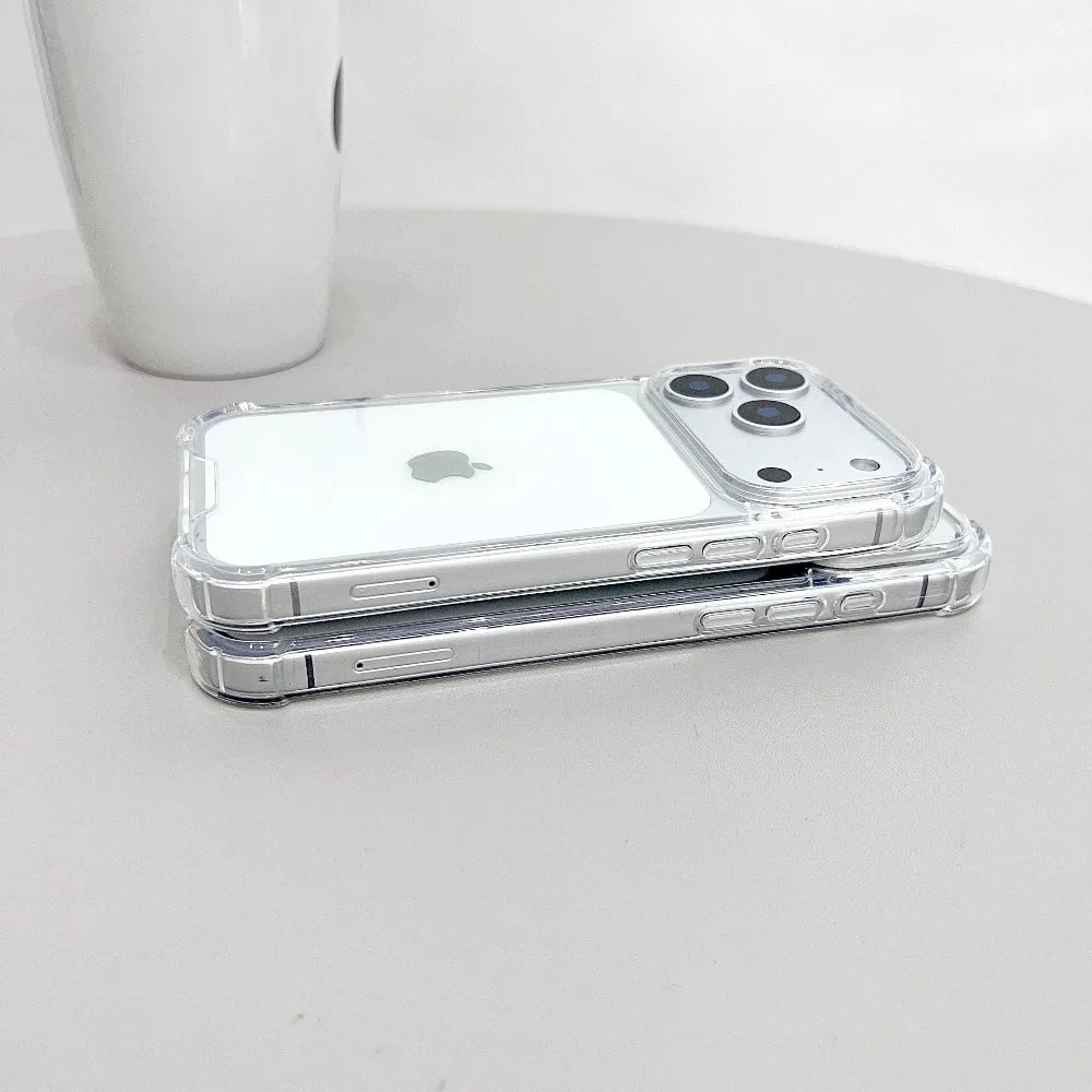 Airbag Anti Fall Crystal Phone Case for iPhone 17 Pro Max 17 Pro 17 Air 16  15 14 13 12 11 XR XS 7 8 Plus Back Slim Back Cover