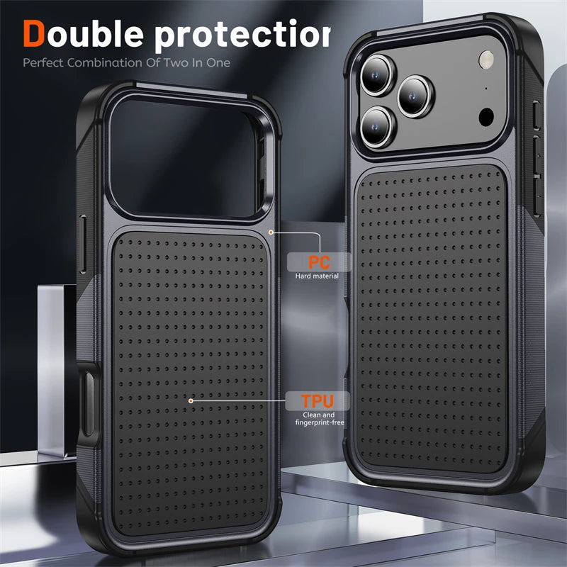 Military Grade Armor Phone Case for IPhone 17 Air 16 15 14 13 12 11 Pro Max Plus 17Pro 16Pro 17Air 15Pro Shockproof Bumper Cover