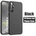 Black Phone Case For Samsung Galaxy S25 S24 Ultra S23 Fe S22 Plus S25 Edge Matte Soft Case For Samsung A56 A36 A26 A16 A06 Cover