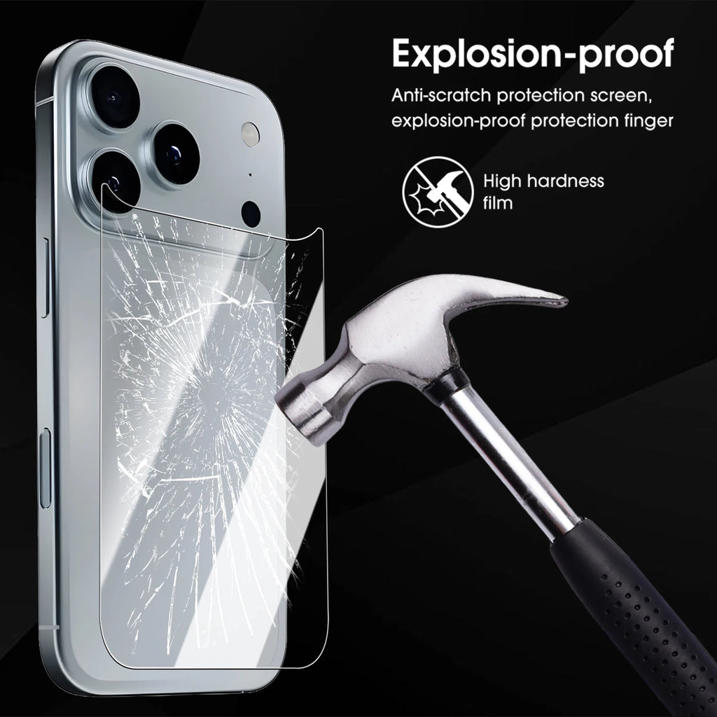 4in1 Tempered Glass Back Protector For iPhone 17 Air 16 15 14 Plus Pro Max 17Air 17Pro 9H Camera Lens Film For iPhone17 iPhone16