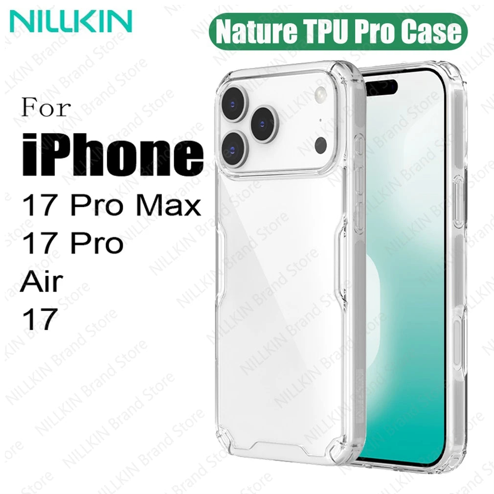 Nillkin For iPhone 17 Pro Max / 17 Pro Case Nature TPU Pro Transparent Shockproof Ultra-Clarity Back Cover For iPhone17 / Air