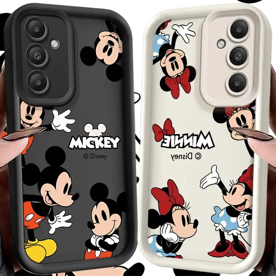 Cartoon Disney Mickey Minnie Mouse Phone Case for Samsung Galaxy S26 Ultra S21 S24Ultra S25 Edge S24 Plus S22 S20FE S23 FE S25FE